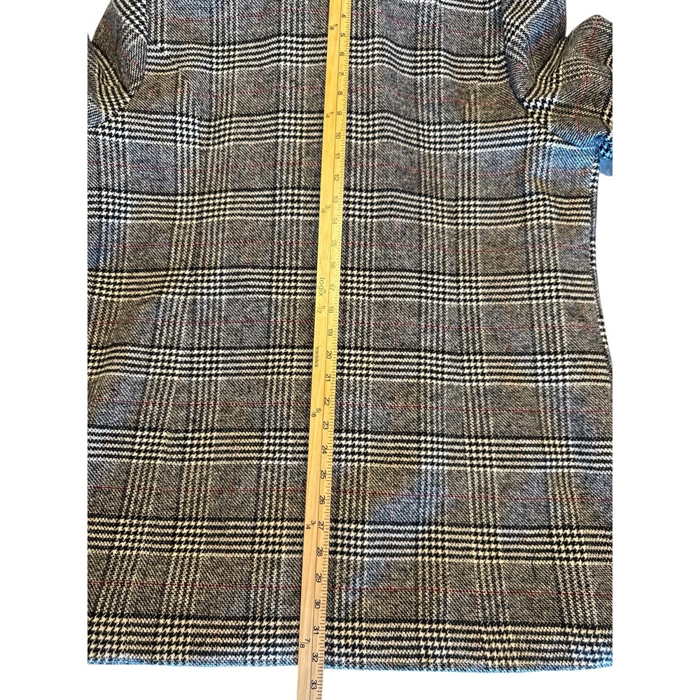 d.e.t.a.i.l.s INTL Women's Sz XXL Plaid Wool Blend Overcoat Lined Zip Pockets - Picture 14 of 14